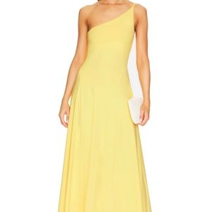 Yellow one shoulder Susana Monaco dress
